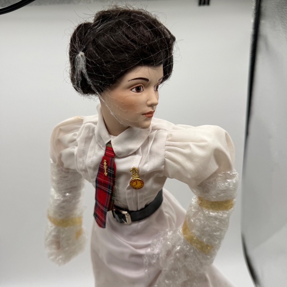 VTG Danbury Mint Norman Rockwell Croquet Porcelain Doll Saturday Evening Post